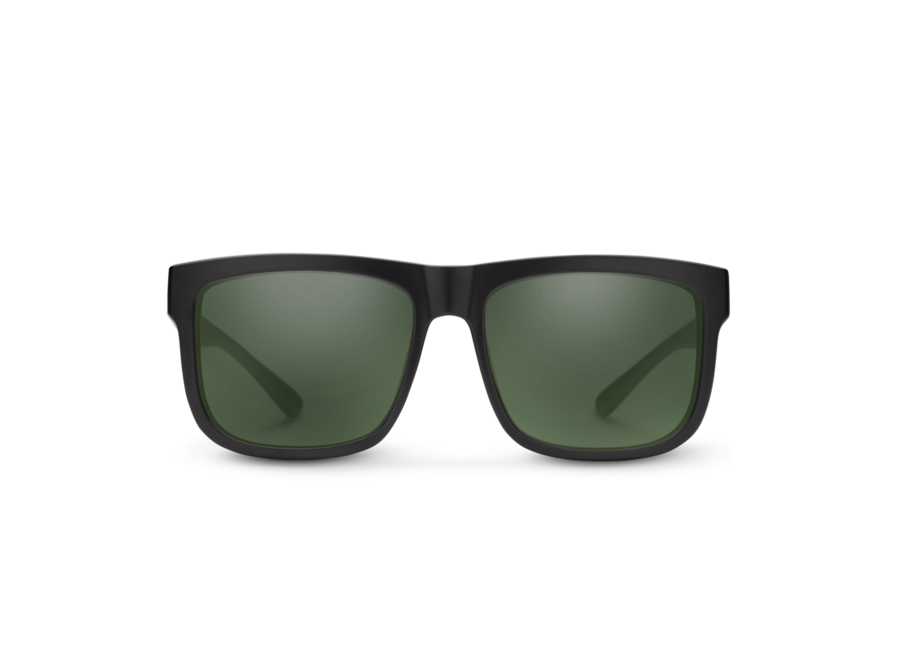 Suncloud Quiver Matte Black Frame Polarized Gray Green Lens Sunglasses