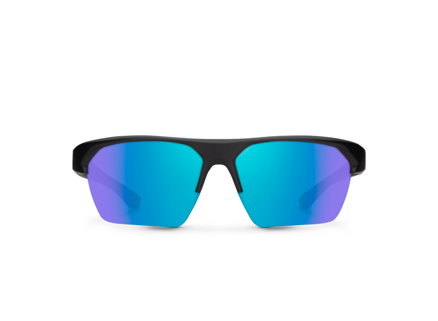 Suncloud Optics Rival Matte Black Polarized Blue Mirror Sunglasses