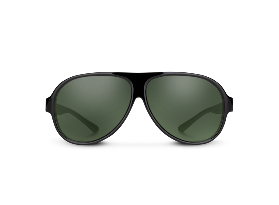 Suncloud Rooney Black Polarized Gray Green Sunglasses