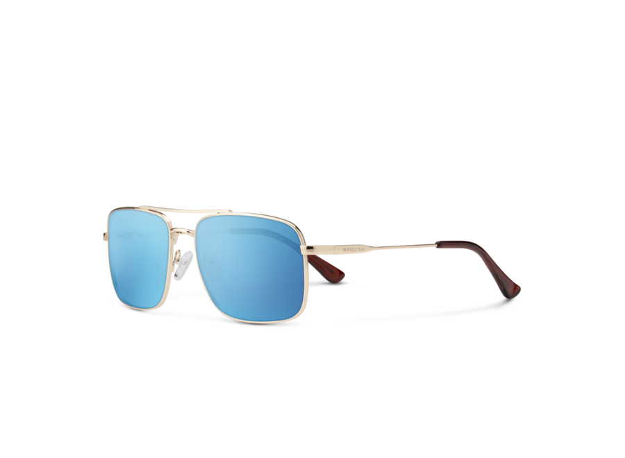 Suncloud Optics Payback Gold Polarized Aqua Mirror Sunglasses