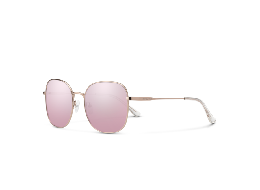 Suncloud Optics Beverly Rose Gold Polarized Pink Gold Mirror Sunglasses