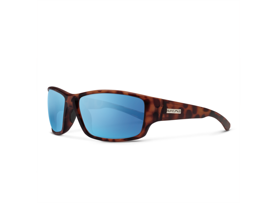 Suncloud Optics Hull Matte Tortoise Polarized Aqua Mirror Sunglasses