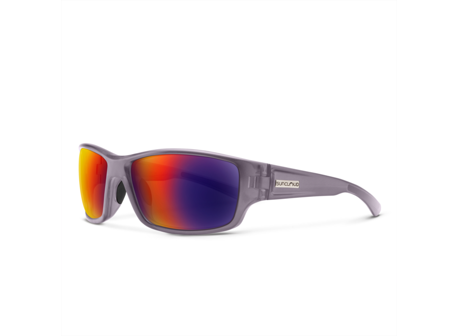 Suncloud Hull Matte Transparent Gray Polarized Plasma Mirror Sunglasses