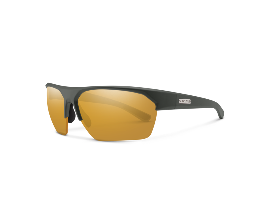 Suncloud Rival Matte Olive Polarized Sienna Mirror Sunglasses