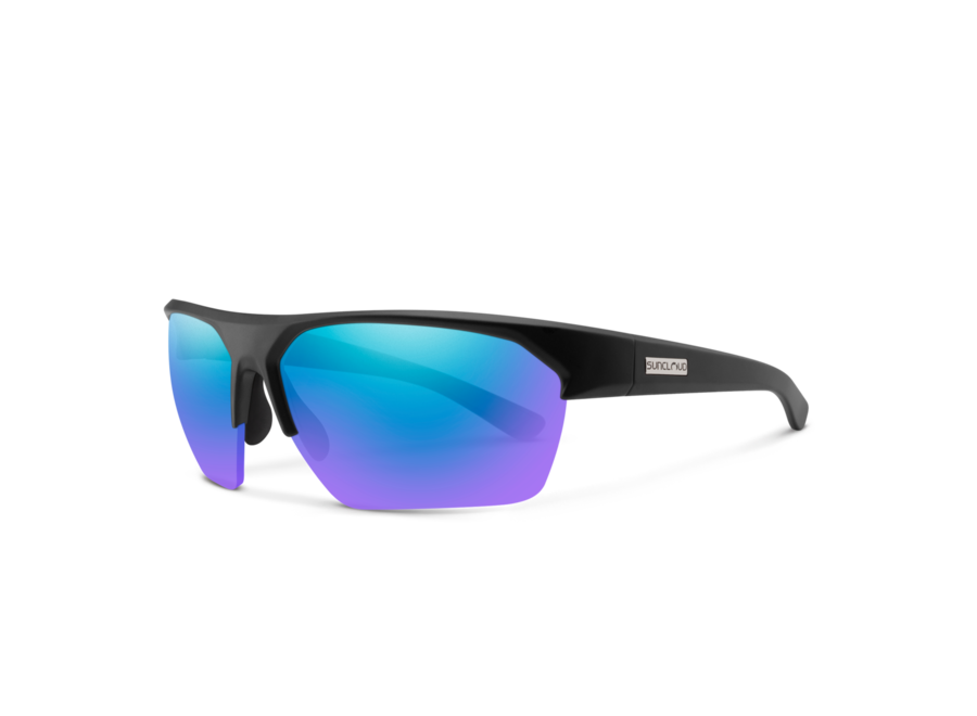 Suncloud Optics Rival Matte Black Polarized Blue Mirror Sunglasses