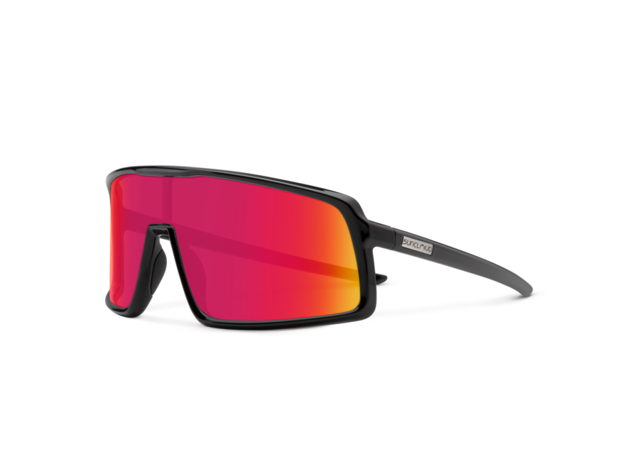 Suncloud Upshot Black Polarized Red Mirror Sunglasses