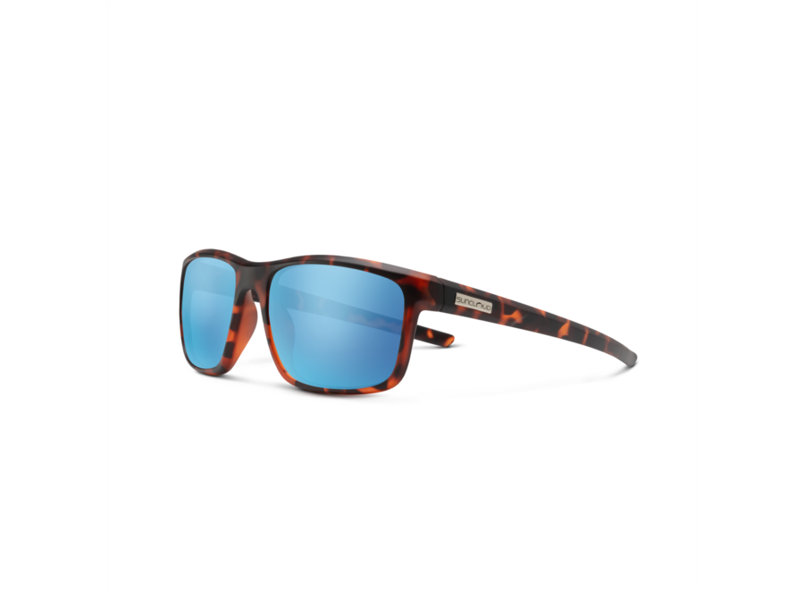 Suncloud Optics Respek Matte Tortoise Polarized Aqua Mirror Sunglasses