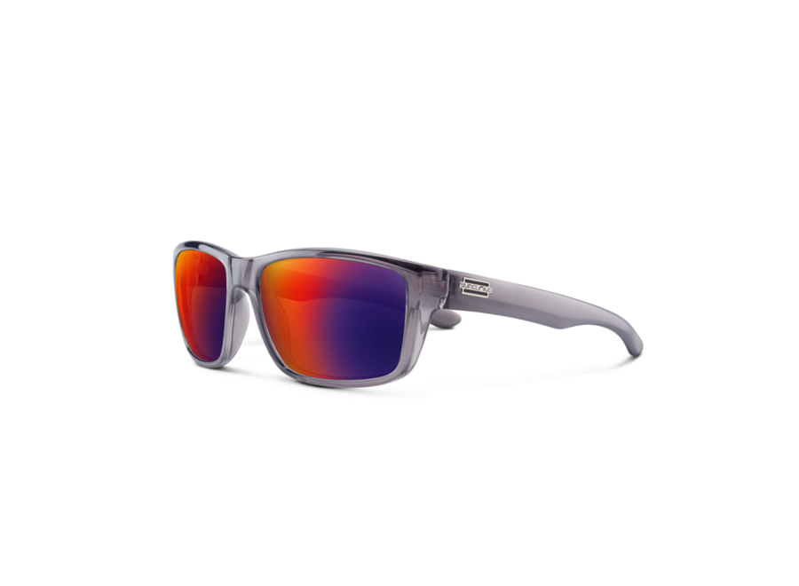 Suncloud Mayor Transparent Gray Polarized Plasma Mirror Sunglasses