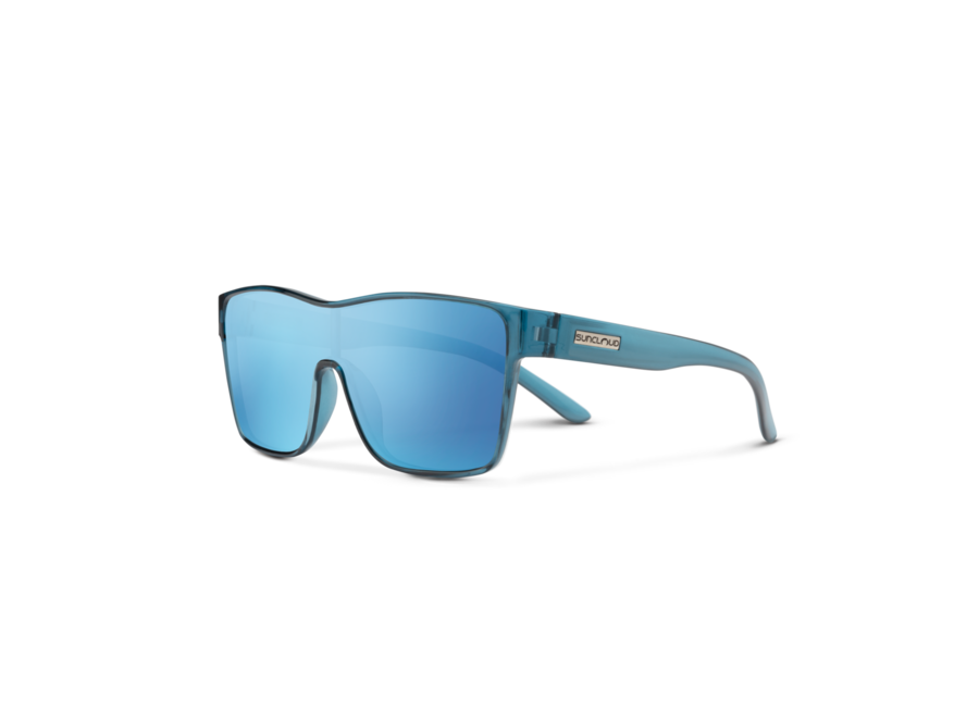 Suncloud Biff Crystal Marine Polarized Aqua Mirror Sunglasses