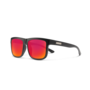 Suncloud Quiver Matte Black Frame Polarized Red Mirror Lens Sunglasses