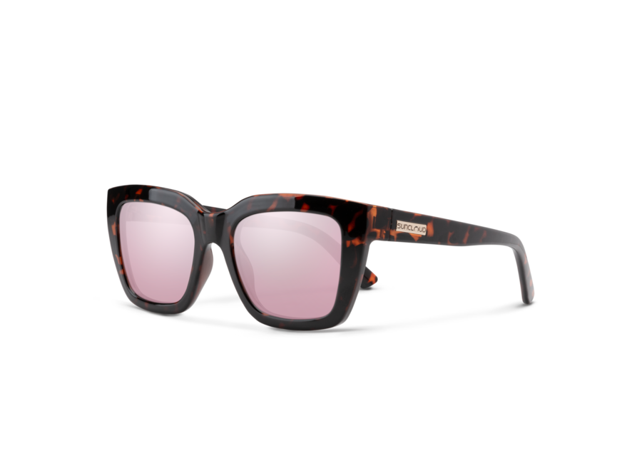Suncloud Optics Marion Tortoise Polarized Pink Gold Mirror Sunglasses