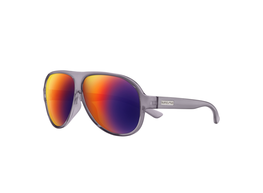 Suncloud Rooney Transparent Gray Polarized Plasma Mirror Sunglasses