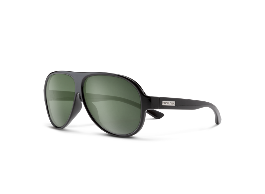 Suncloud Rooney Black Polarized Gray Green Sunglasses