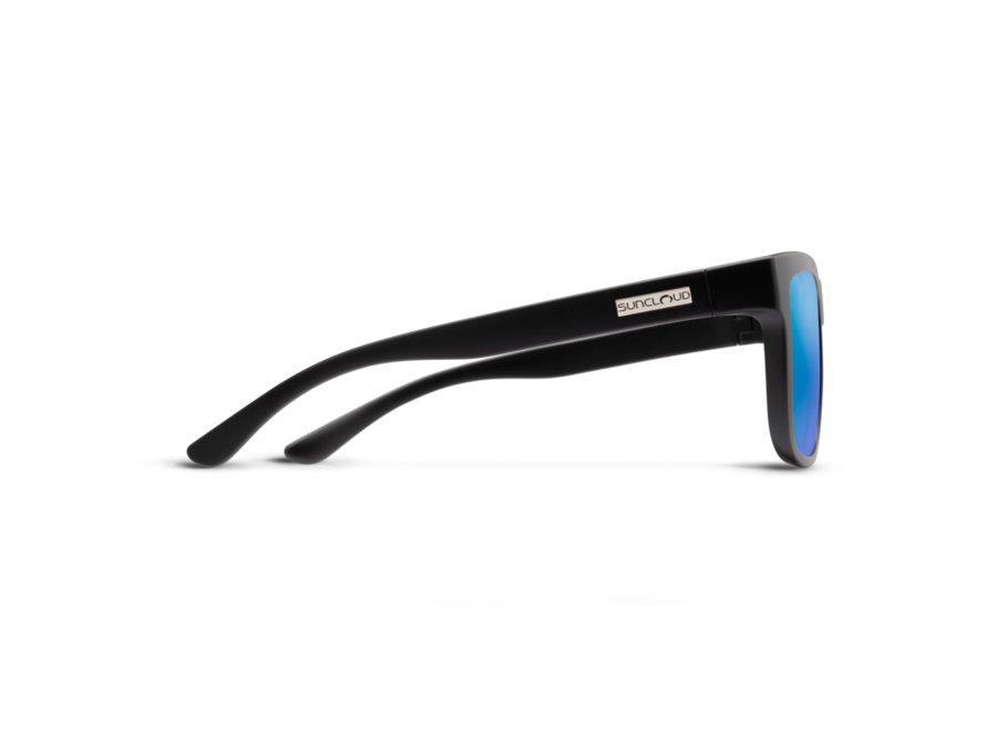 Suncloud Quiver Matte Black Polarized Blue Mirror Sunglasses