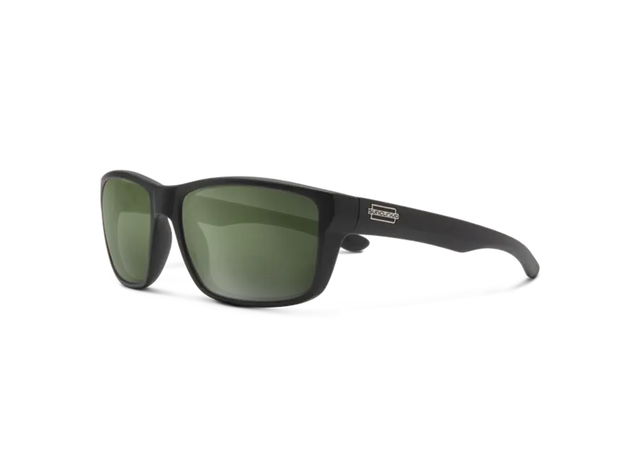 Suncloud Optics Mayor Matte Black Polarized Gray Green Sunglasses