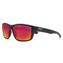 Suncloud Mayor Matte Black Frame Polarized Red Mirror Lens Sunglasses