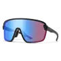 Smith Optics Bobcat Matte Black ChromaPop Low Light Rose Blue Mirror Sunglasses