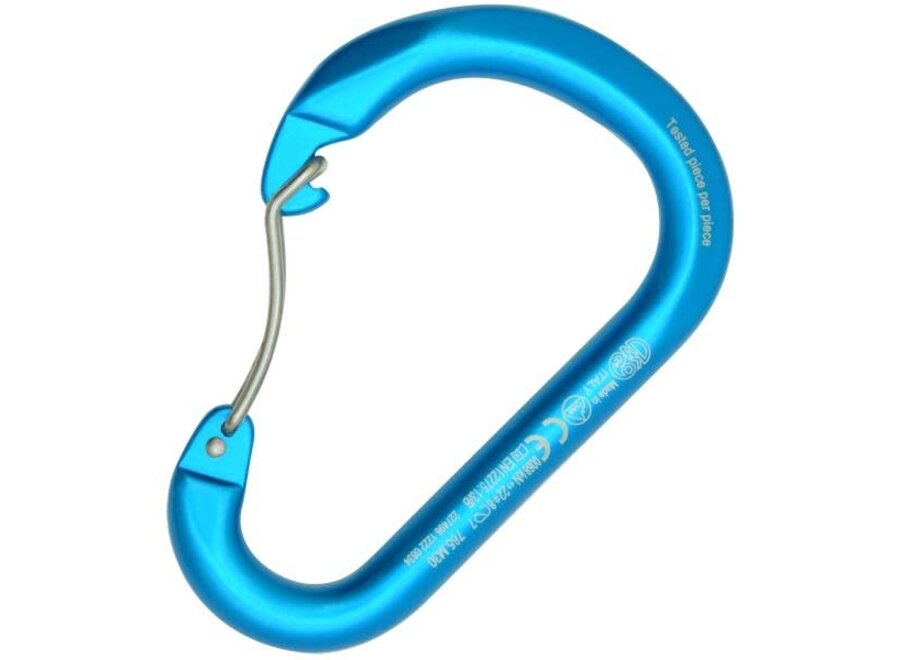 Kong Paddle Carabiner Anodized Blue