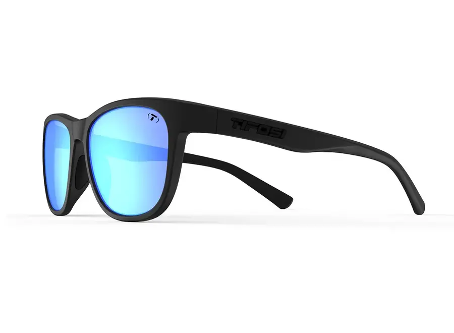 Tifosi Swank BlackOut Sky Blue Mirror Polarized Sunglasses