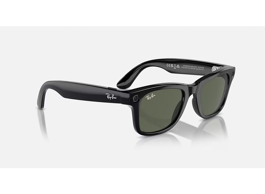 Ray-Ban Meta Wayfarer Shiny Black w/ Green Lens