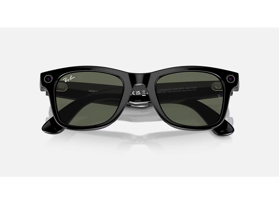 Ray-Ban Meta Wayfarer Shiny Black w/ Green Lens