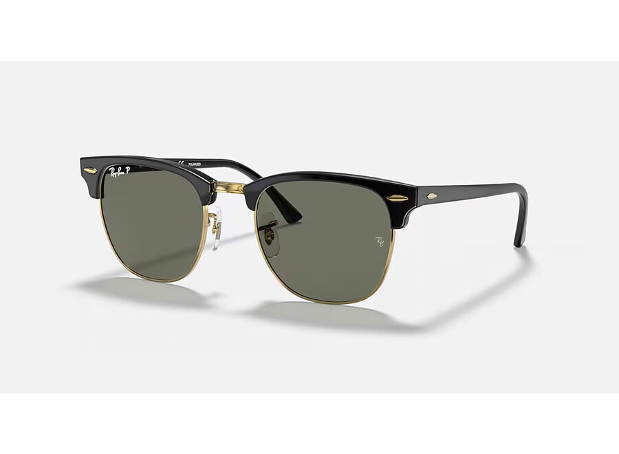 Ray-Ban Clubmaster Black On Arista Frame G-15 Green Lens Sunglasses