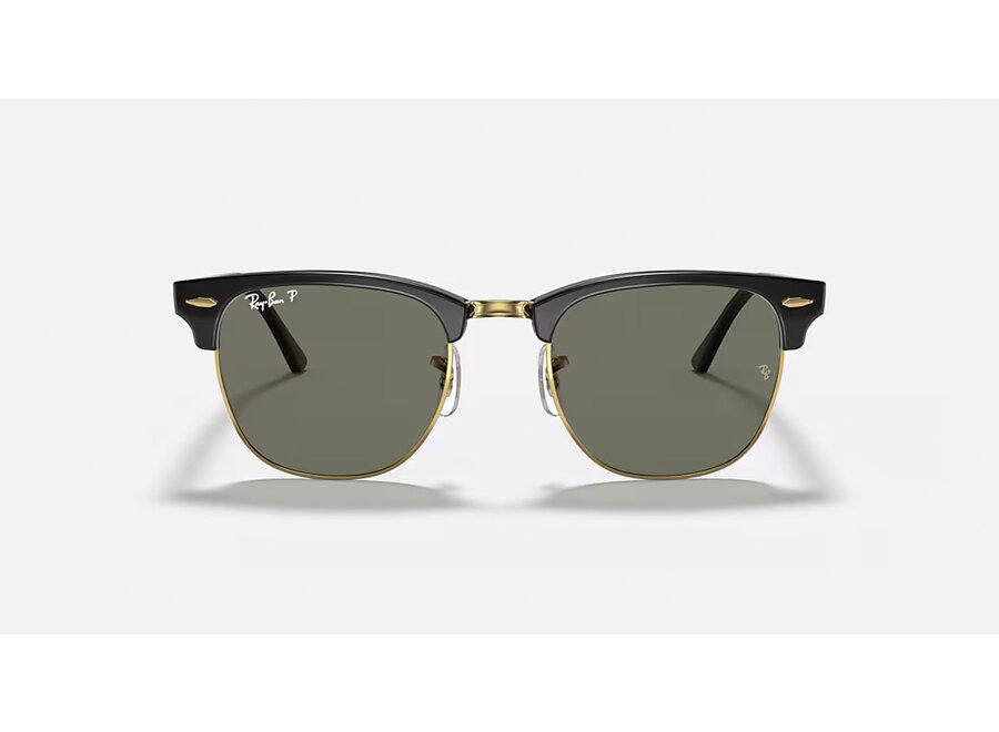 Ray-Ban Clubmaster Black On Arista Frame G-15 Green Lens Sunglasses
