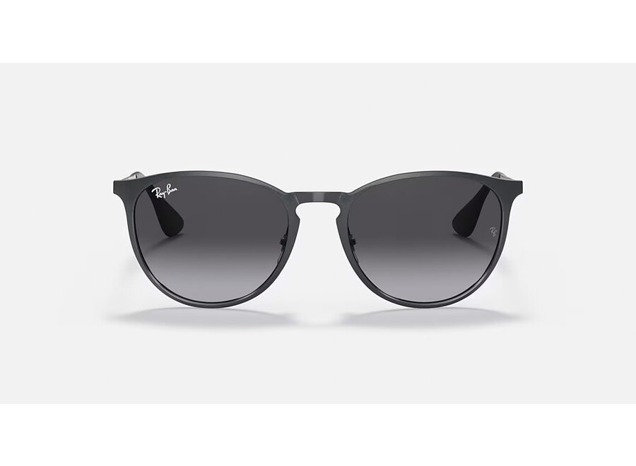 Ray-Ban Erika Metal Metallic Grey Frame Light Grey Gradient Dark Grey Lens Sunglasses