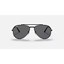 Ray-Ban New Aviator Black Frame Dark Grey Lens Sunglasses