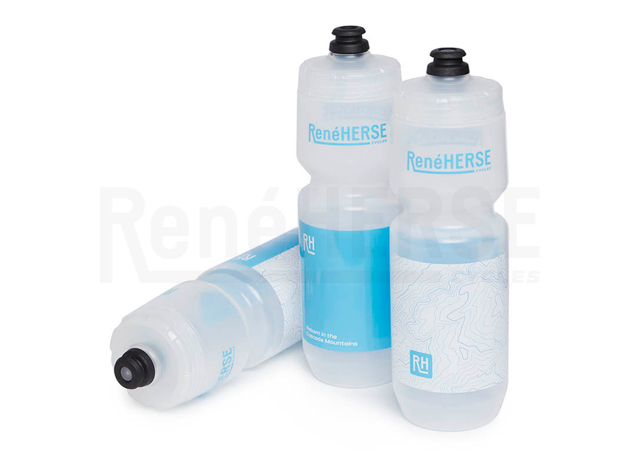 Rene Herse Water Bottle 26oz Blue Topo Map