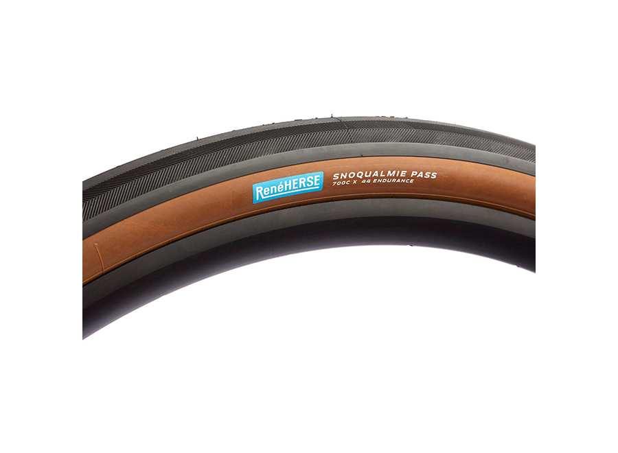 Rene Herse Snoqualmie Pass Endurance TC Gravel Tire 700c x 44 Dark Tan Sidewall