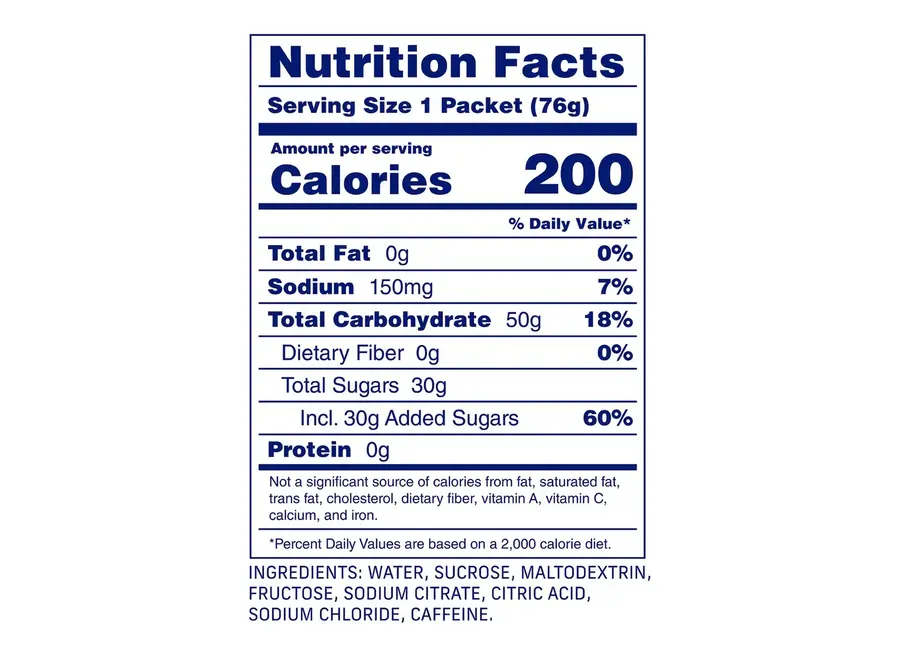 Carbs Fuel Caffeinated Original 50g Energy Gel