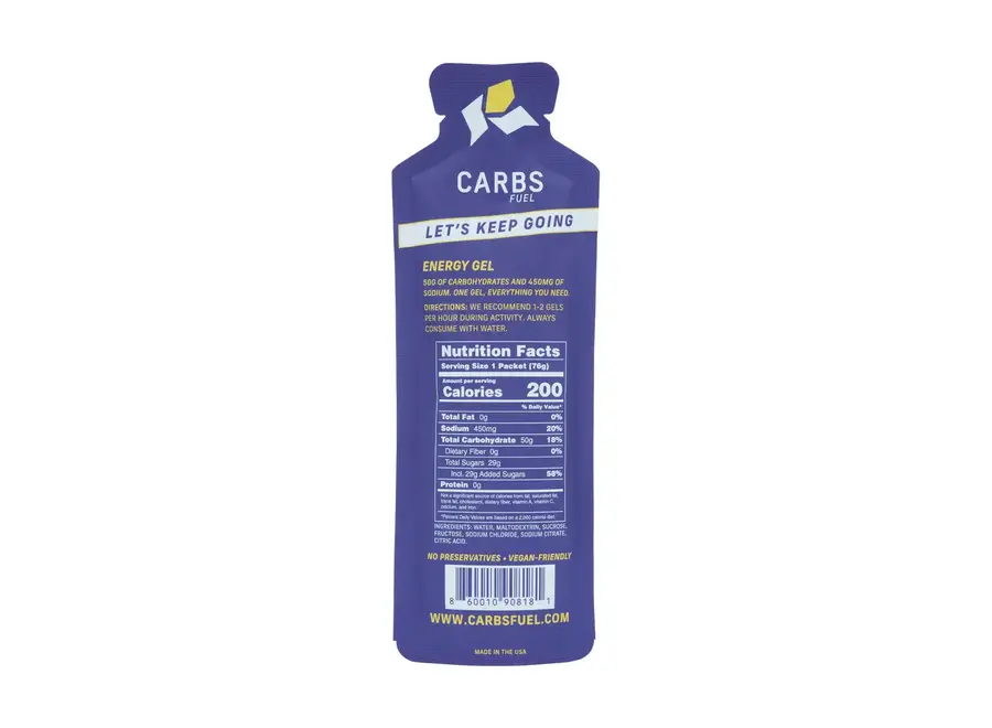 Carbs Fuel Salted Original 50g Energy Gel