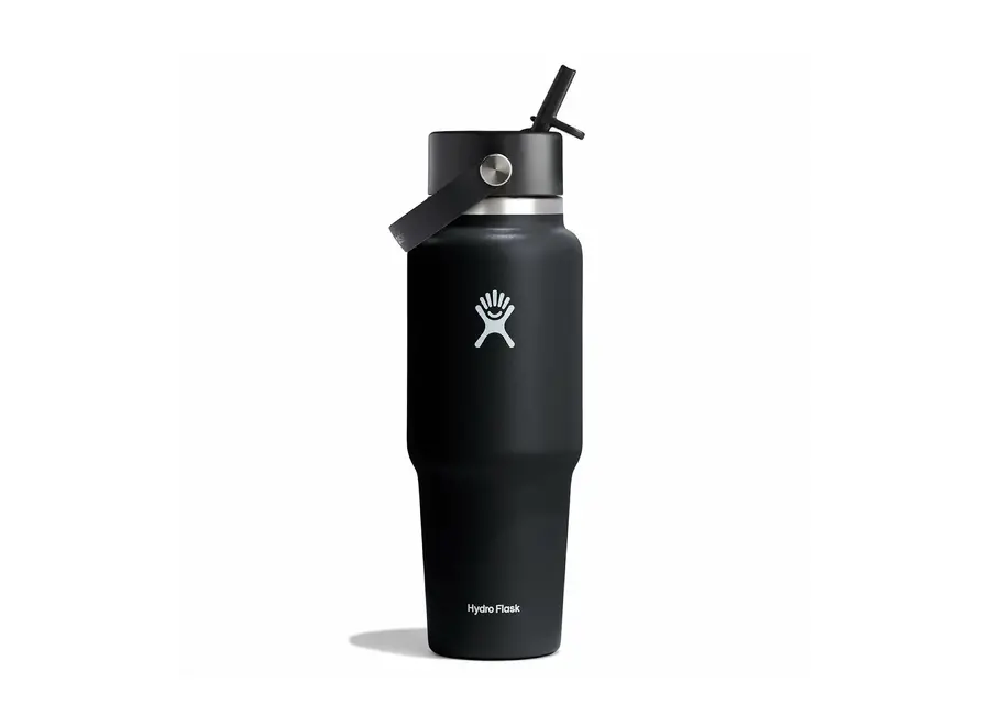 Hydro Flask Wide Mouth Travel Bottle with Flex Straw Cap 32oz