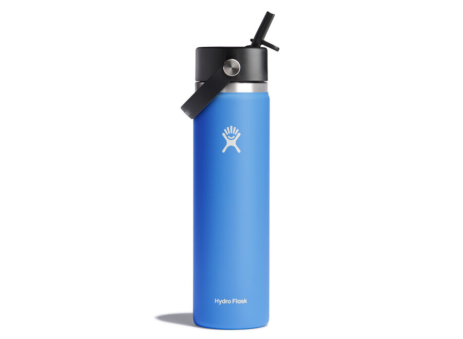 Hydro Flask Wide Mouth Bottle with Flex Straw Cap 24oz Clearance