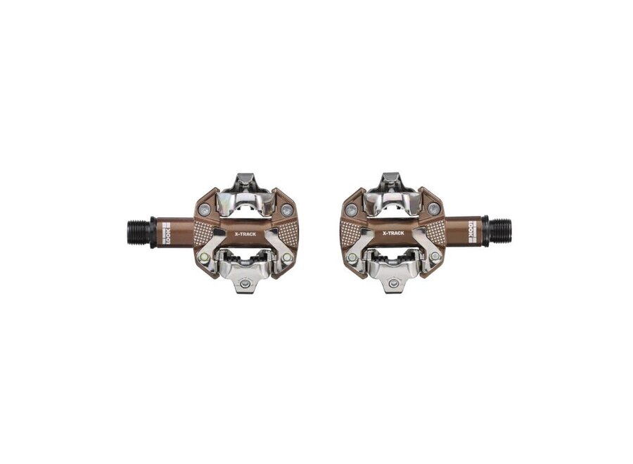 LOOK X-TRACK Pedals - Dual Sided Clipless, Chromoly,  9/16", Gravel Edition