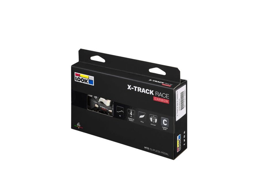 LOOK X-TRACK RACE CARBON Pedals - Dual Sided Clipless, Chromoly, 9/16", Black