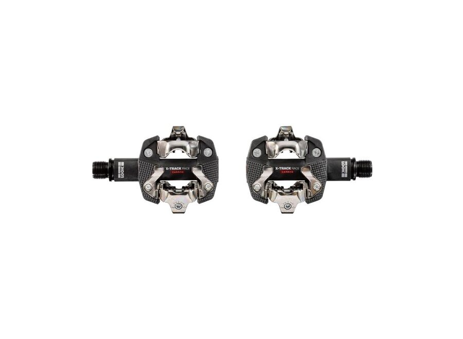 LOOK X-TRACK RACE CARBON Pedals - Dual Sided Clipless, Chromoly, 9/16", Black
