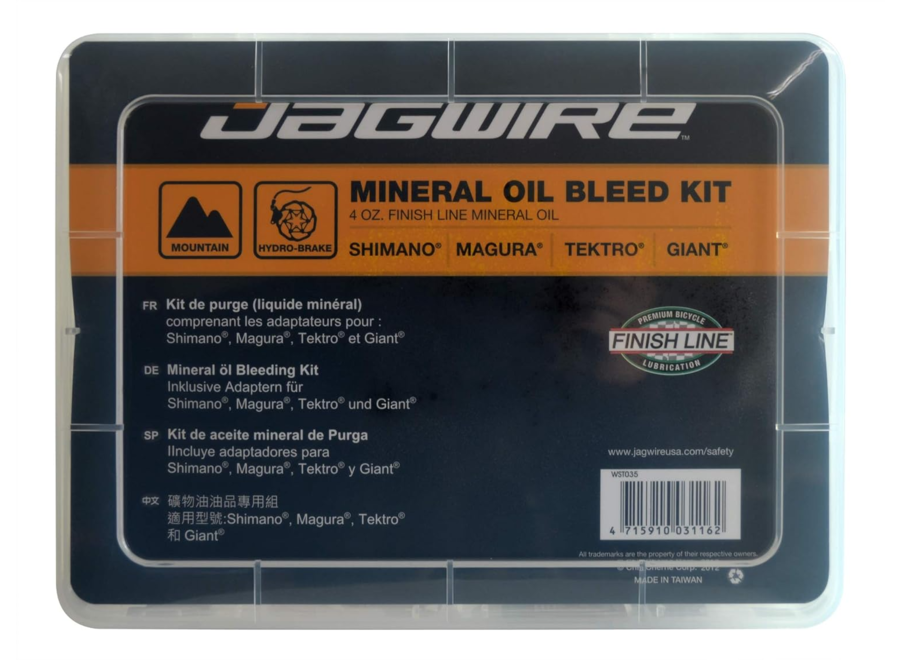 Jagwire Pro Mineral Oil Bleed Kit - Shimano, Magura, Tektro, TRP, Hayes, Adapters Included