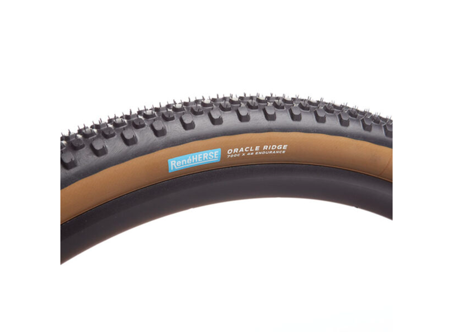 Rene Herse Oracle Ridge Endurance TC Nobby Gravel Tire 700c x 48 Dark Tan Sidewall