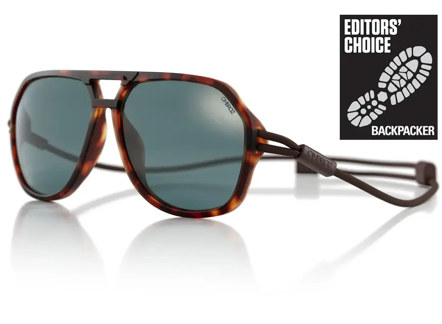 Ombraz Classics Narrow Tortoise Frame Polarized Grey Sunglass