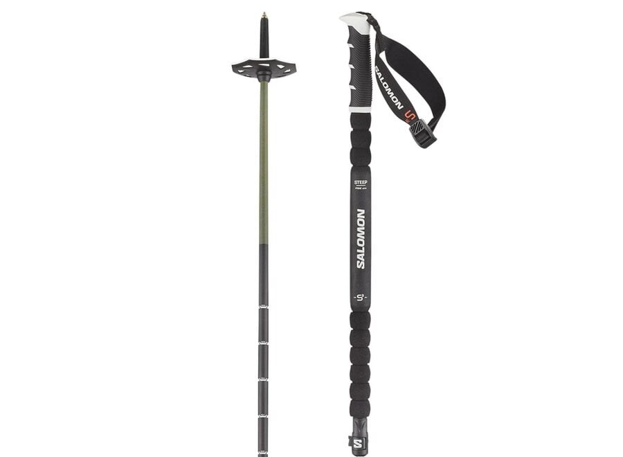 Salomon Steep Prime Vario S3 Black/White Ski Poles