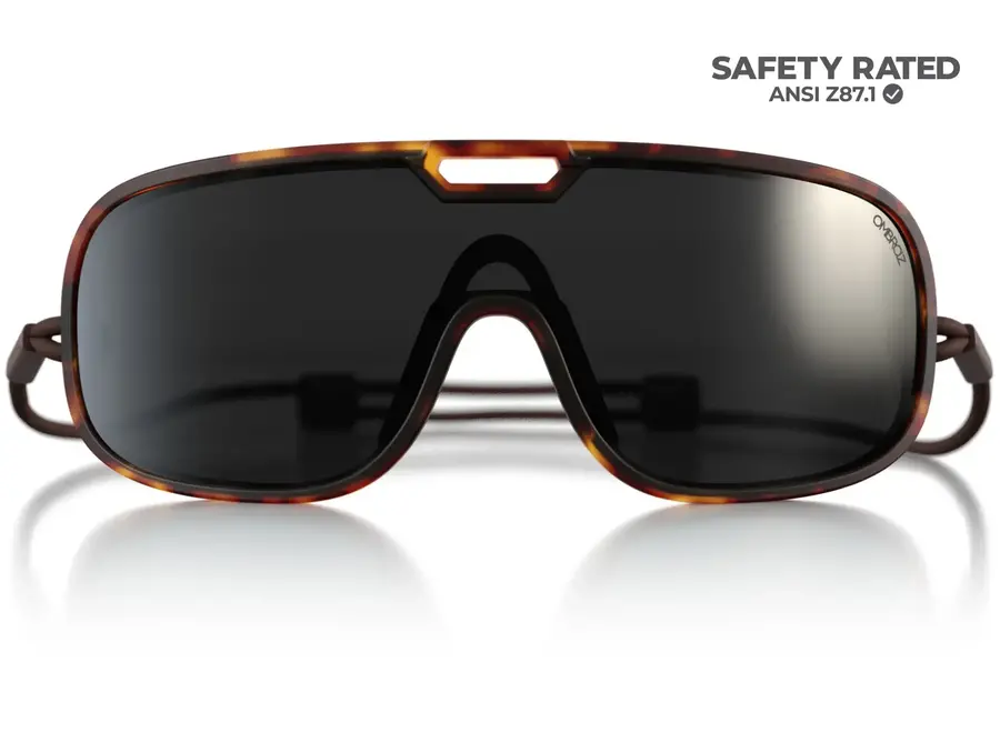 Ombraz Refugio XL Tortoise Frame Grey with Black Mirror Lens Armless Sunglasses