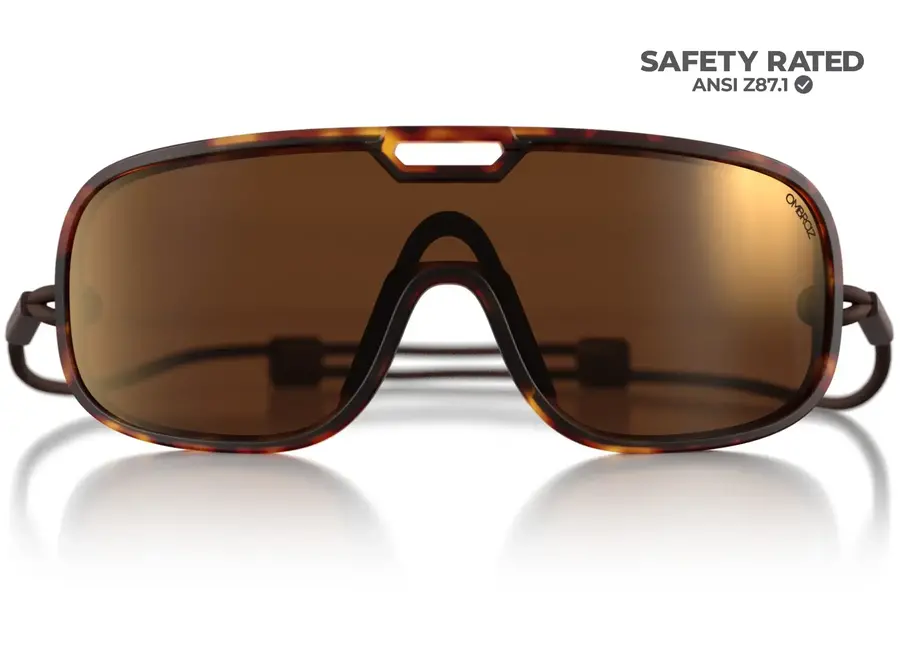 Ombraz Refugio Regular Tortoise Frame Brown with Bronze Mirror Lens Armless Sunglasses