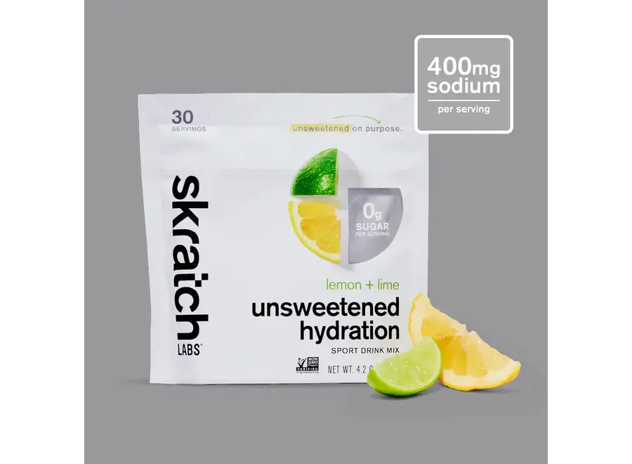 Skratch Labs Unsweetened Sports Drink Mix 30 Serving Lemon + Lime