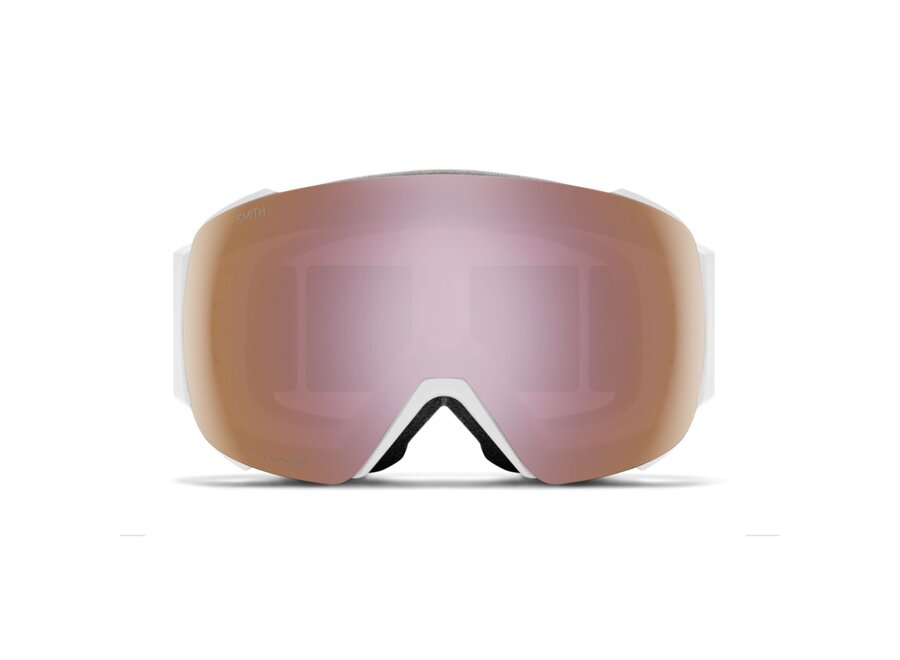 Smith I/O MAG White Vapor ChromaPop Everyday Rose Gold Mirror Goggles