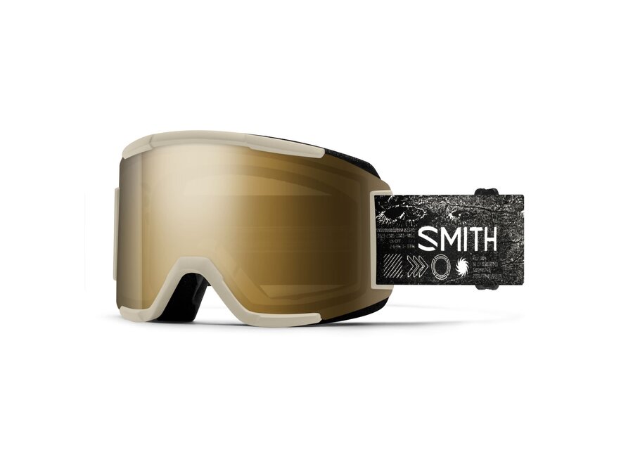 Smith Squad Chalk Space Invader ChromaPop Sun Black Gold Mirror Goggles