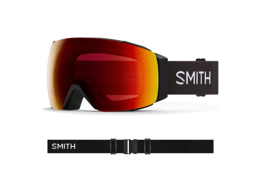 Smith I/O MAG Black ChromaPop Sun Red Mirror Goggles
