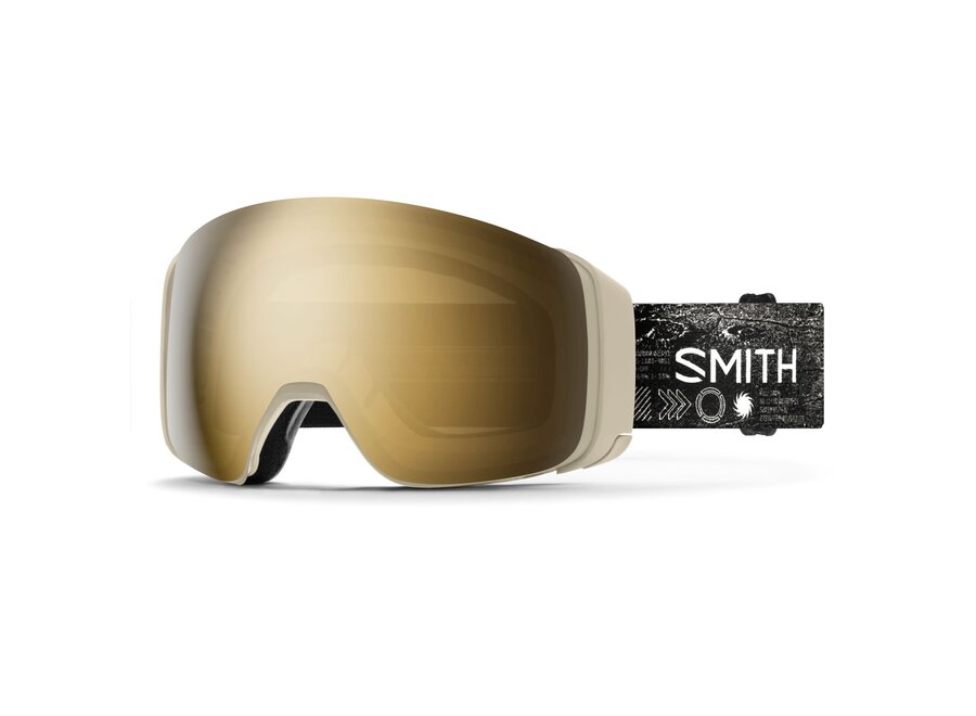 Smith 4D MAG Chalk Space Invader ChromaPop Sun Black Gold Mirror Goggles