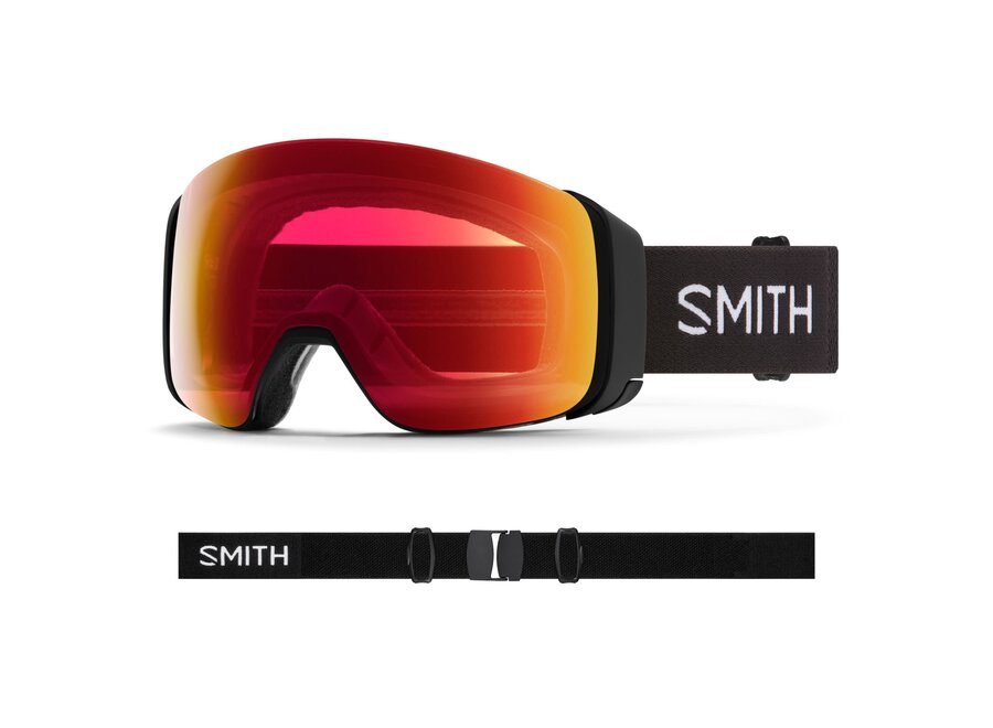 Smith 4D MAG Black ChromaPop Photochromic Red Mirror Goggles
